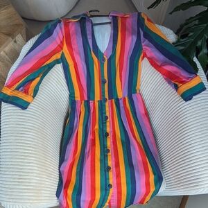 Colorful Vintage Dress- Size 6